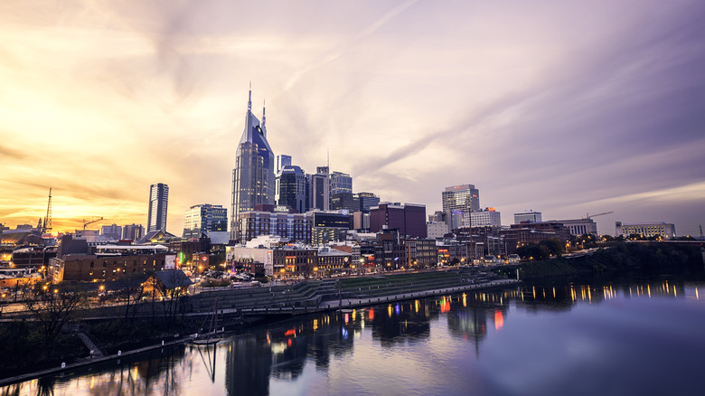 Sunset view of Nashville, Tennessee