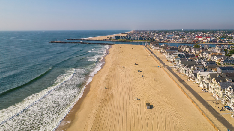 An aerial view of Manasquan Beach in New Jersey
