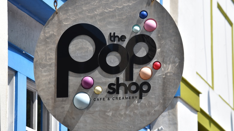 The Pop Shop storefront sign