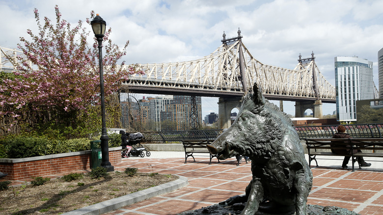 View of Queensboro Bridge from Sutton Place Park.