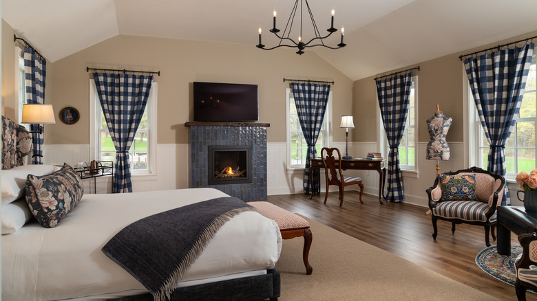 Interior of bedroom at The Millbrook Inn