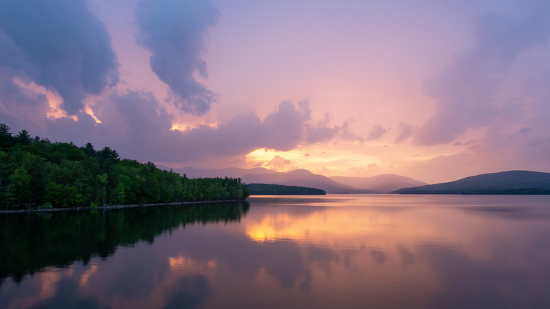 Sunset at Ashokan Reservoir in Upstate New York