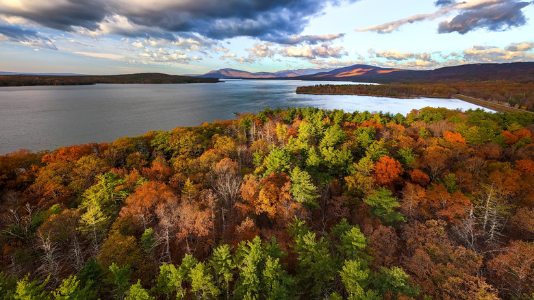 Fall foliage around Ashokan Reservoir