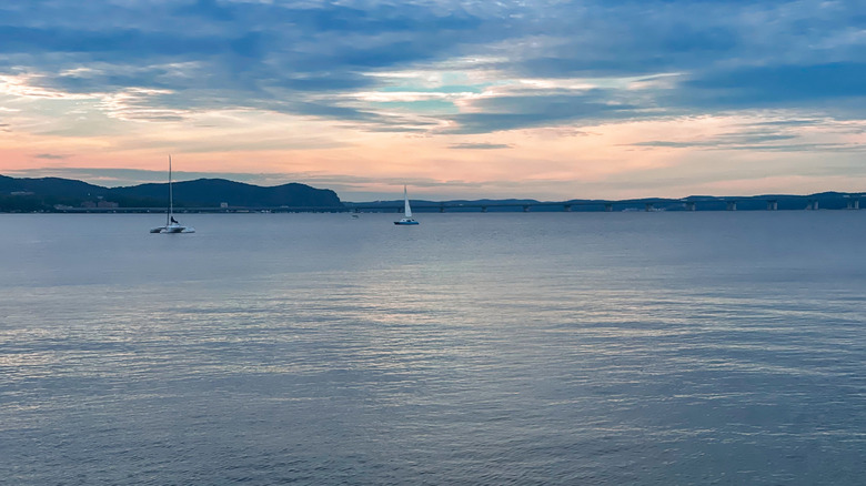 A view of the Hudson River from Piermont Pier, New York