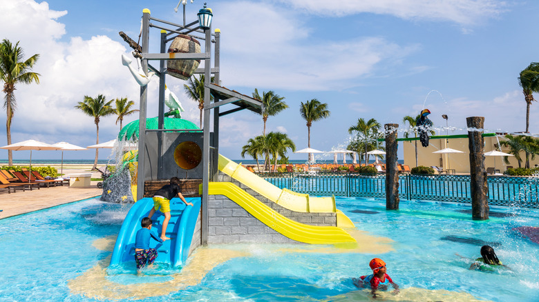 A children's swimming pool at Moon Palace Cancun, Cancun, Quintana Roo, Mexico