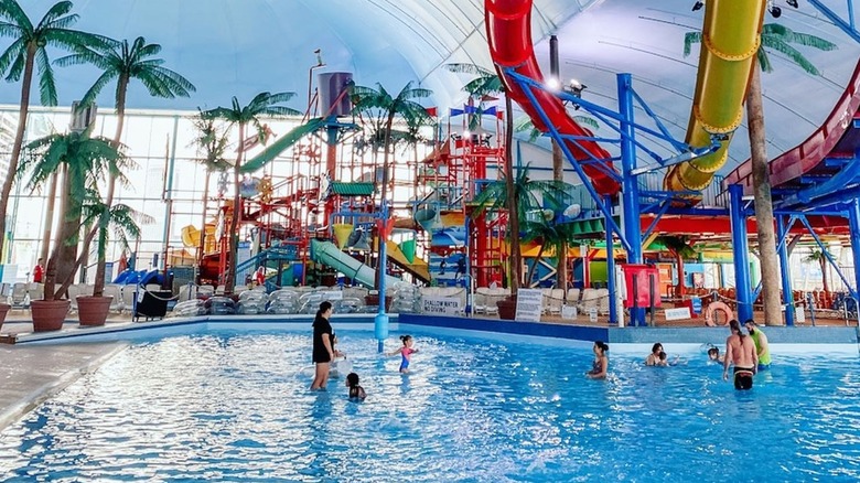 A network of slides and wave pool at Fallsview Waterpark