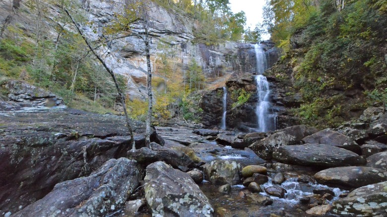 Cullowhee Falls with low water