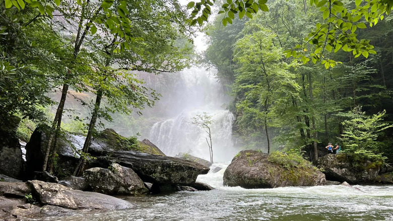 Cullowhee Falls with high water