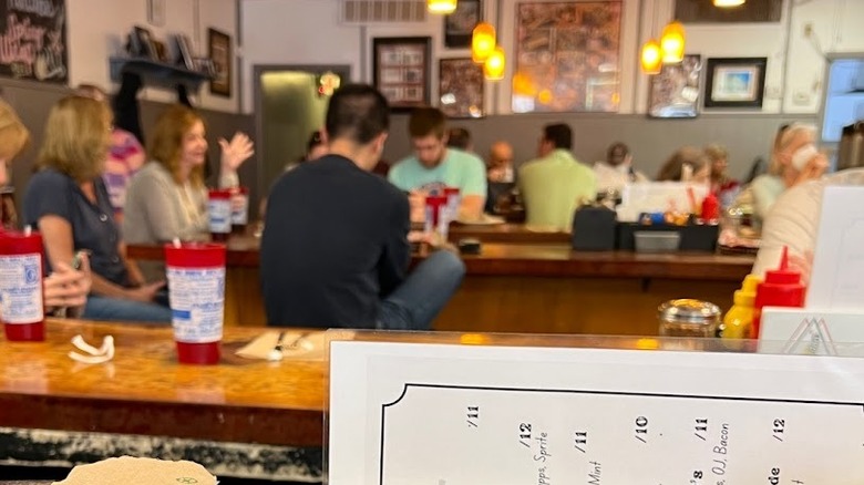 Diners at the Hamburger Inn Diner in Delaware, Ohio