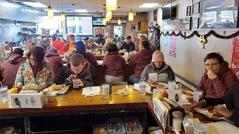 A busy day at the Hamburger Inn Diner in Delaware, Ohio.