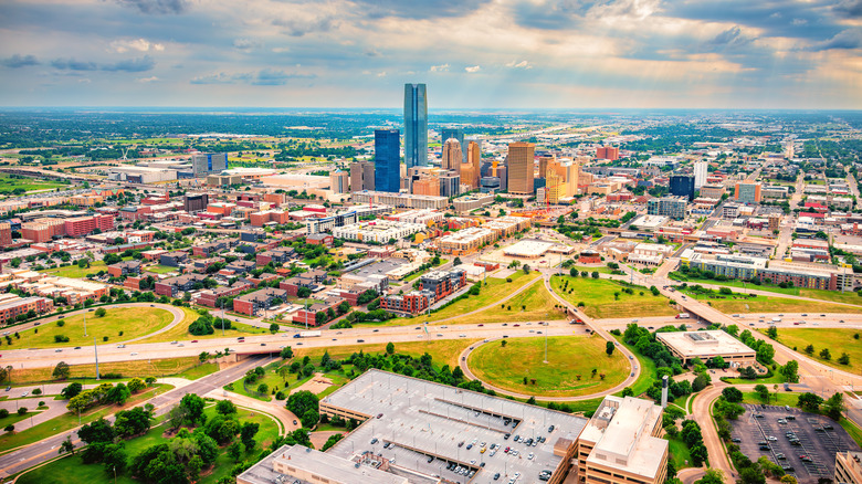 Aerial view of Oklahoma City