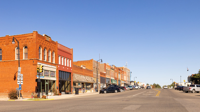 Old storefronts in Perry, Oklahoma