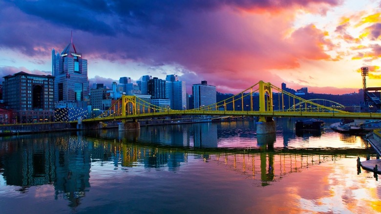 Pittsburgh view from the Andy Warhol bridge