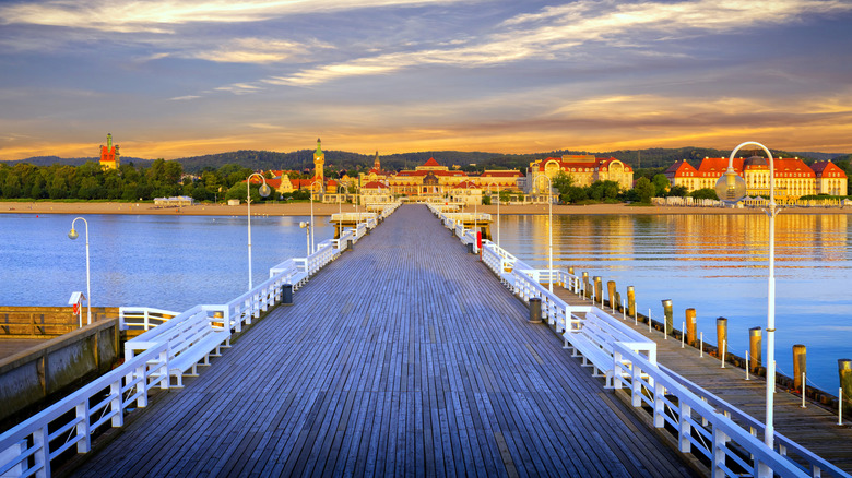 Sopot Pier at golden hour