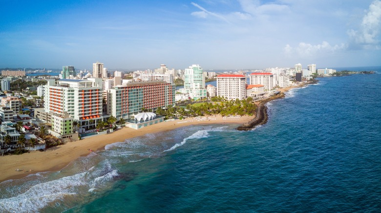 Coastline off Puerto Rico's capital