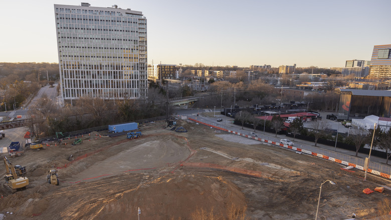 Construction of new Red Hat Amphitheater