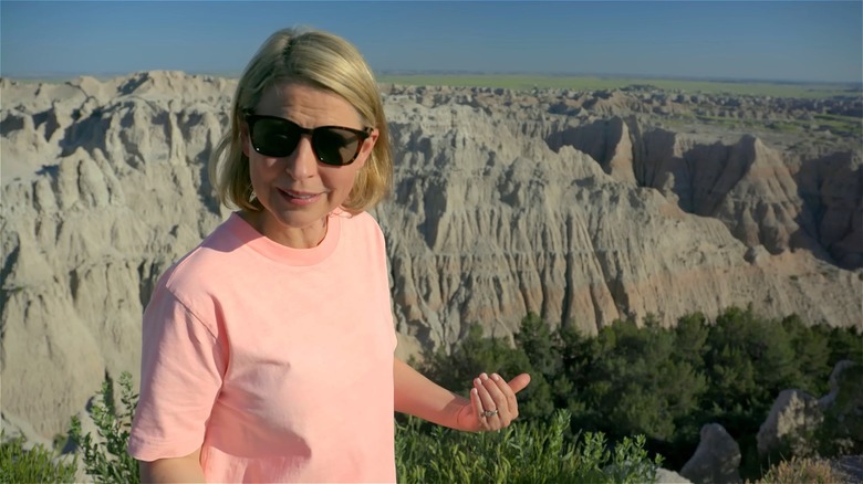 Samantha Brown at South Dakota's Badlands National Park