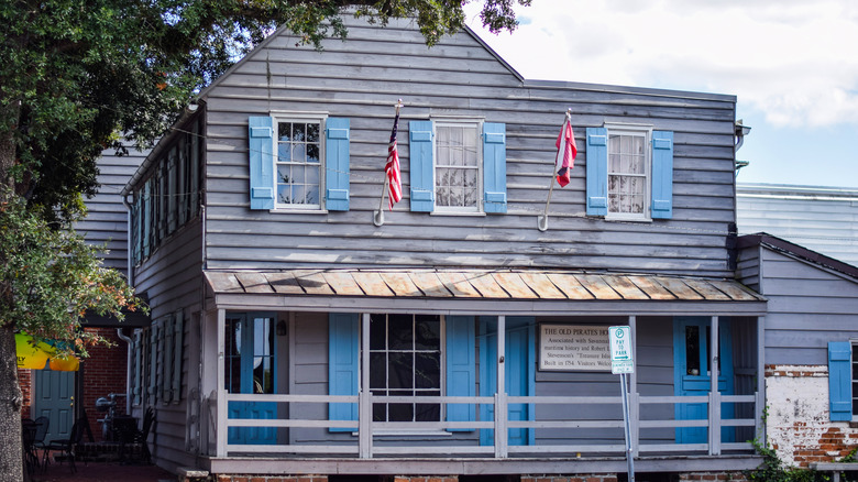 The facade of The Pirates House