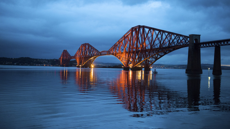 The Forth Bridge at night