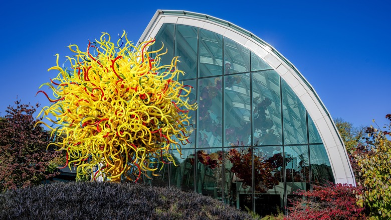 The glasshouse at Chihuly Garden and Glass in Seattle, Washington