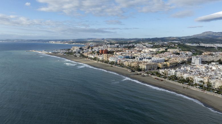 An aerial view of Estepona, Spain