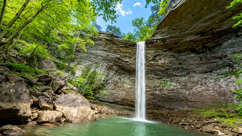 Ozone Falls in Tennessee in the summer