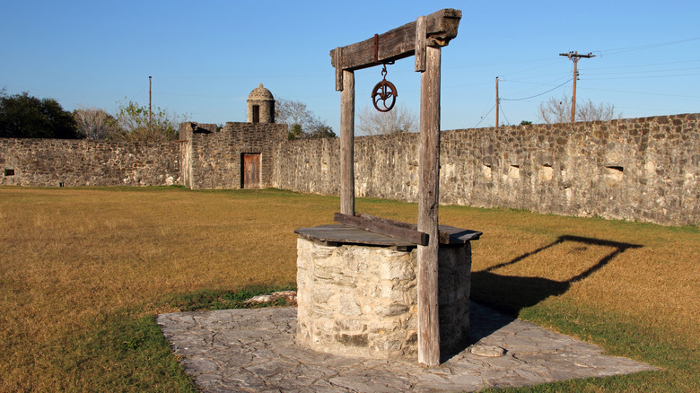 Old well at Presidio La Bahía State Historic Site in Goliad, Texas