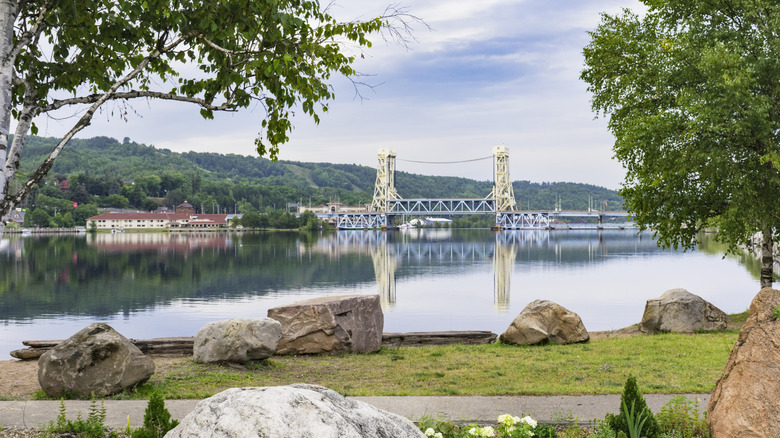 The Portage Lake Lift Bridge near Hancock, Michigan