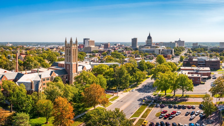 Aerial view of Topeka, Kansas