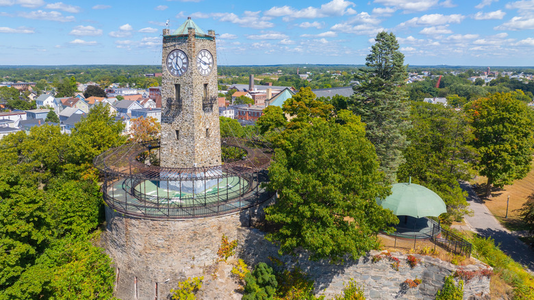 Cogswell Tower at Jenks Park in Central Falls, Rhode Island