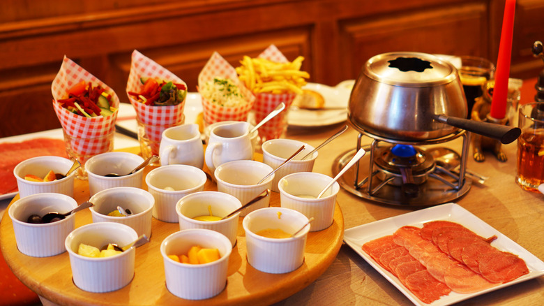 Famous Swiss cheese fondue found in Zermatt