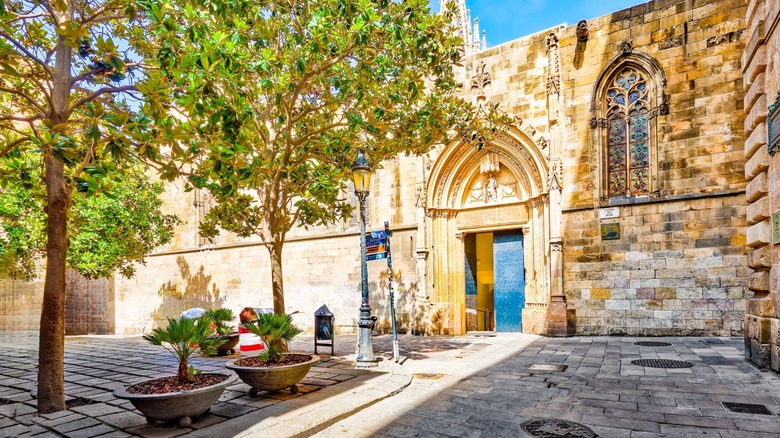 gothic quarter in barcelona, spain