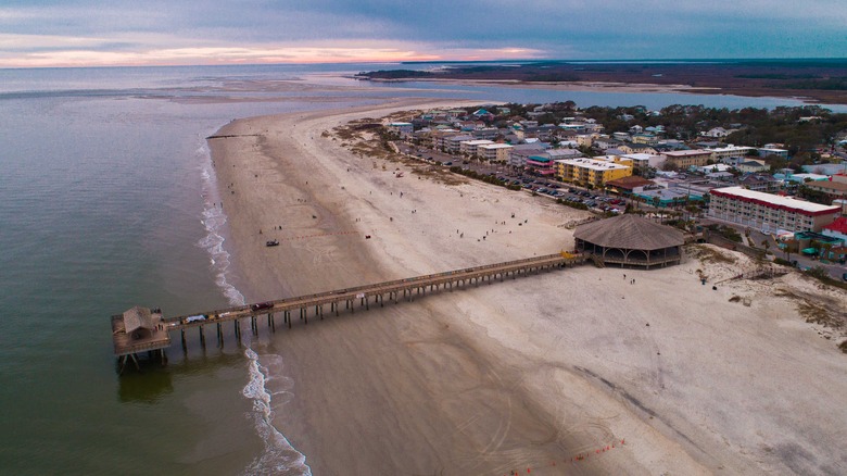 Aerial view of Tybee Island 