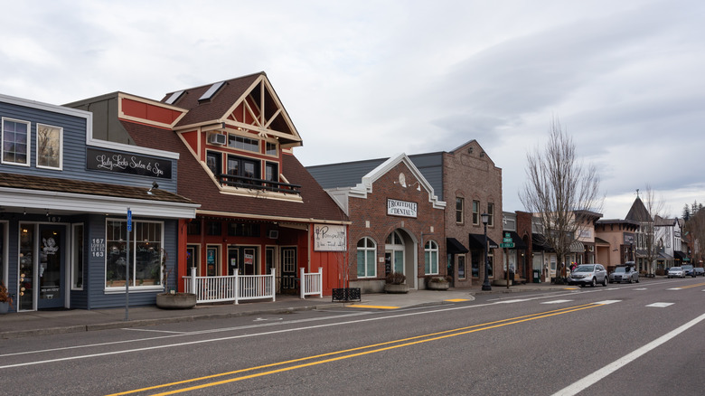 Shops in historic downtown