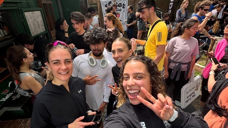 Rome's Amor Run Club socializing post-run