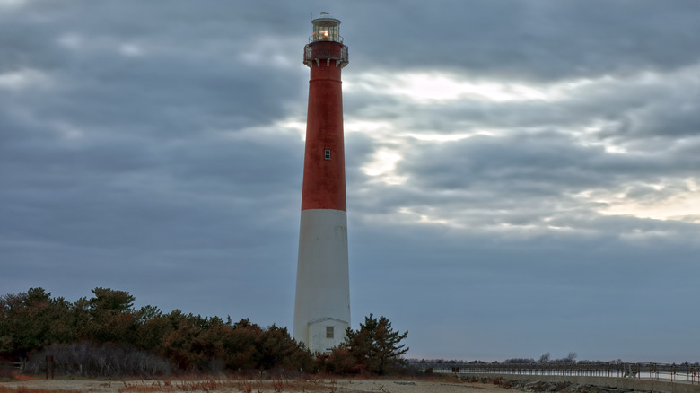 A view of the lighthouse in Barnegat Light, New Jersey