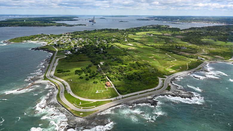 Aerial view of Brenton Point State Park