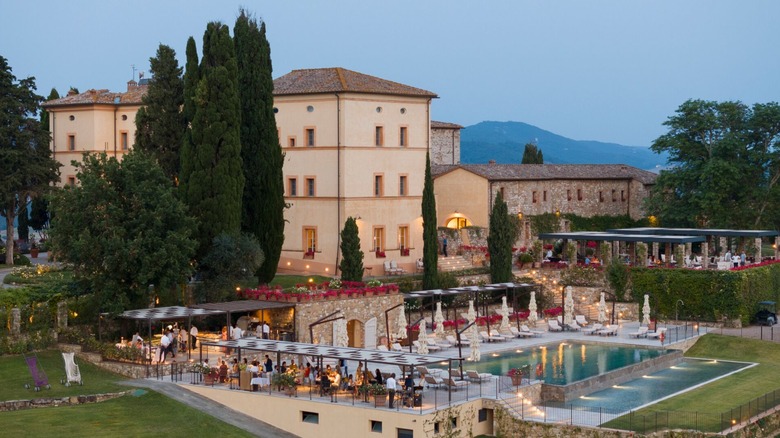Exterior view of Castello di Casole, a Belmond Hotel
