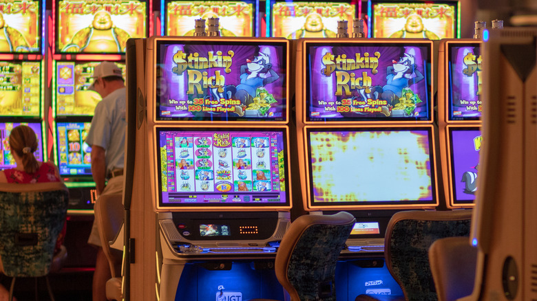 Slot machines at the Seminole Hard Rock Casino in Hollywood, Florida