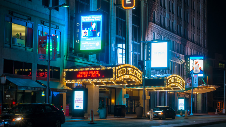 Theater marquees in Playhouse Square