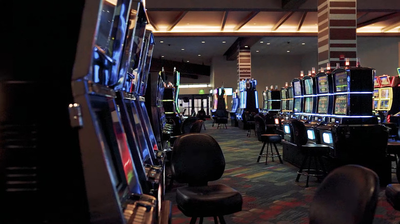 Empty casino floor at Jackpot Junction in Minnesota.