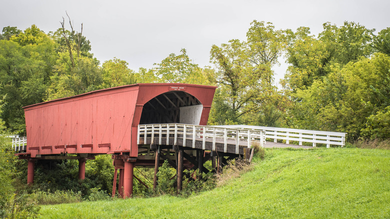 A view Roseman Bridge in Madison County, Iowa