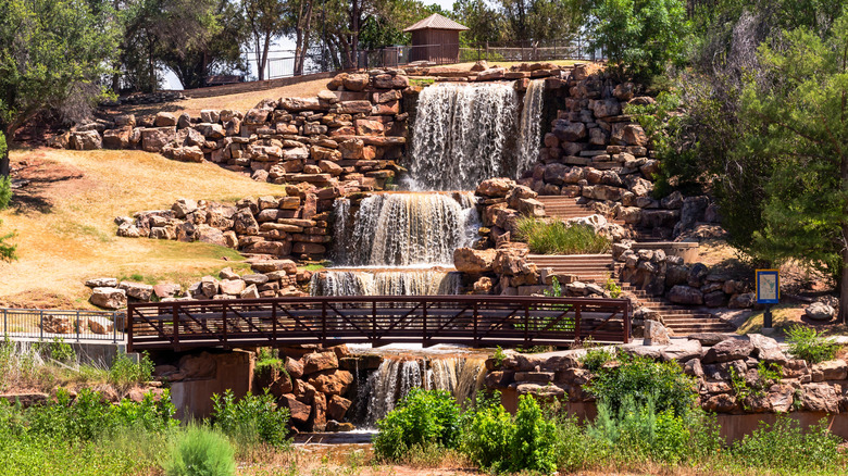 Wichita Falls manmade waterfall