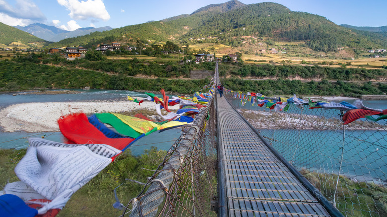 Punakha Suspension Bridge, one of the oldest in the world