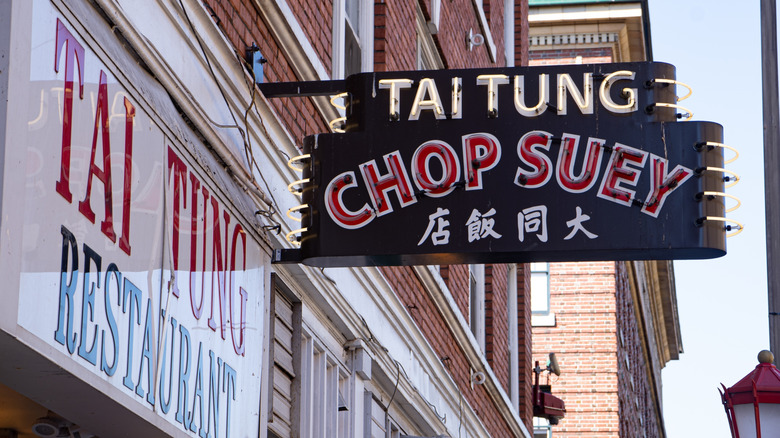 Tai Tung restaurant sign in Seattle Chinatown-International District