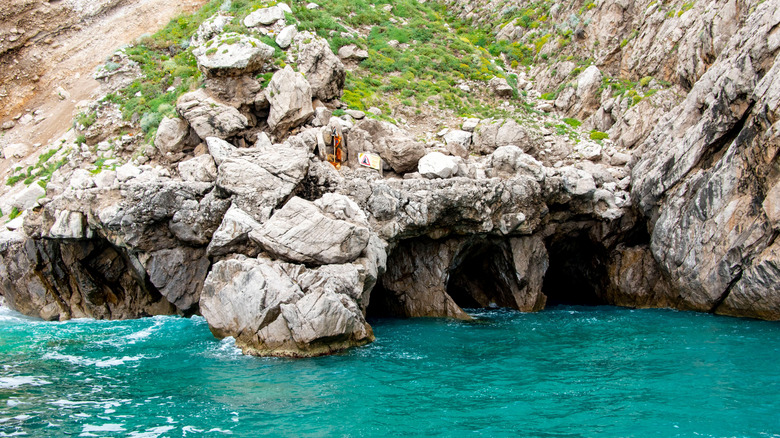 sea cave with turquoise water in Capri