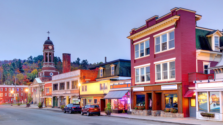 Saranac Lake downtown buildings