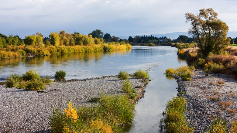 Sunrise on the Snake River near Blackfoot and Shelley, Idaho