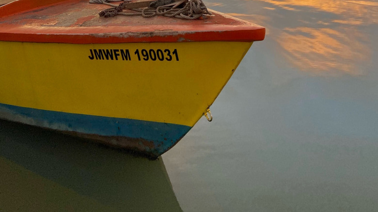 View of boat in Luminous Lagoon