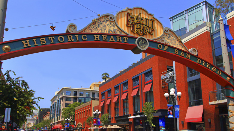 Sign for the Gaslamp Quarter in San Diego